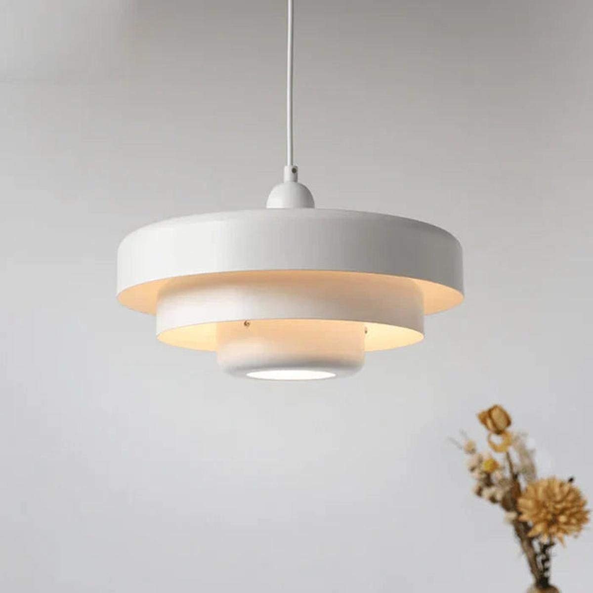 Vintage LED Pendant Light | Adjustable Height Design with Warm Glow | Classic Metal Shade for Kitchen & Dining Elegance 5