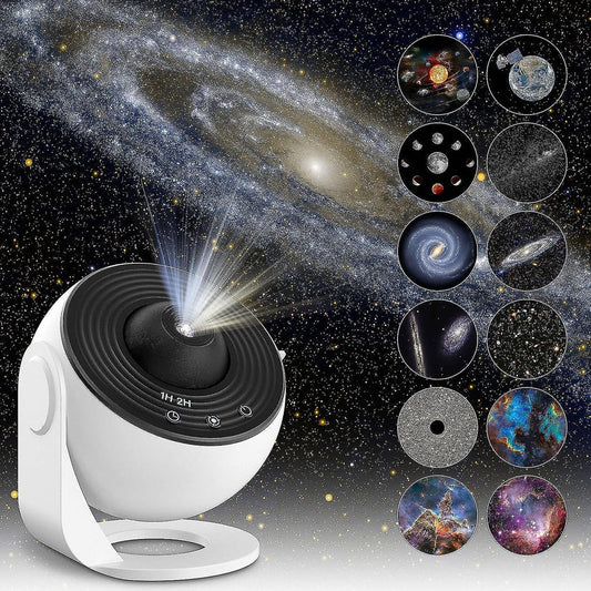 Astra | Galaxy Projector with 13 Projection Discs & Timer | Create a Relaxing Night Sky Ambiance 0