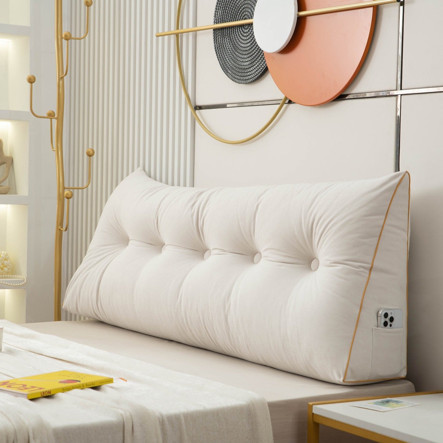 Chic Collection | Bed Wedge Pillow with Ergonomic Support & Side Pocket | Alleviate Back and Neck Pain for Ultimate Comfort 3