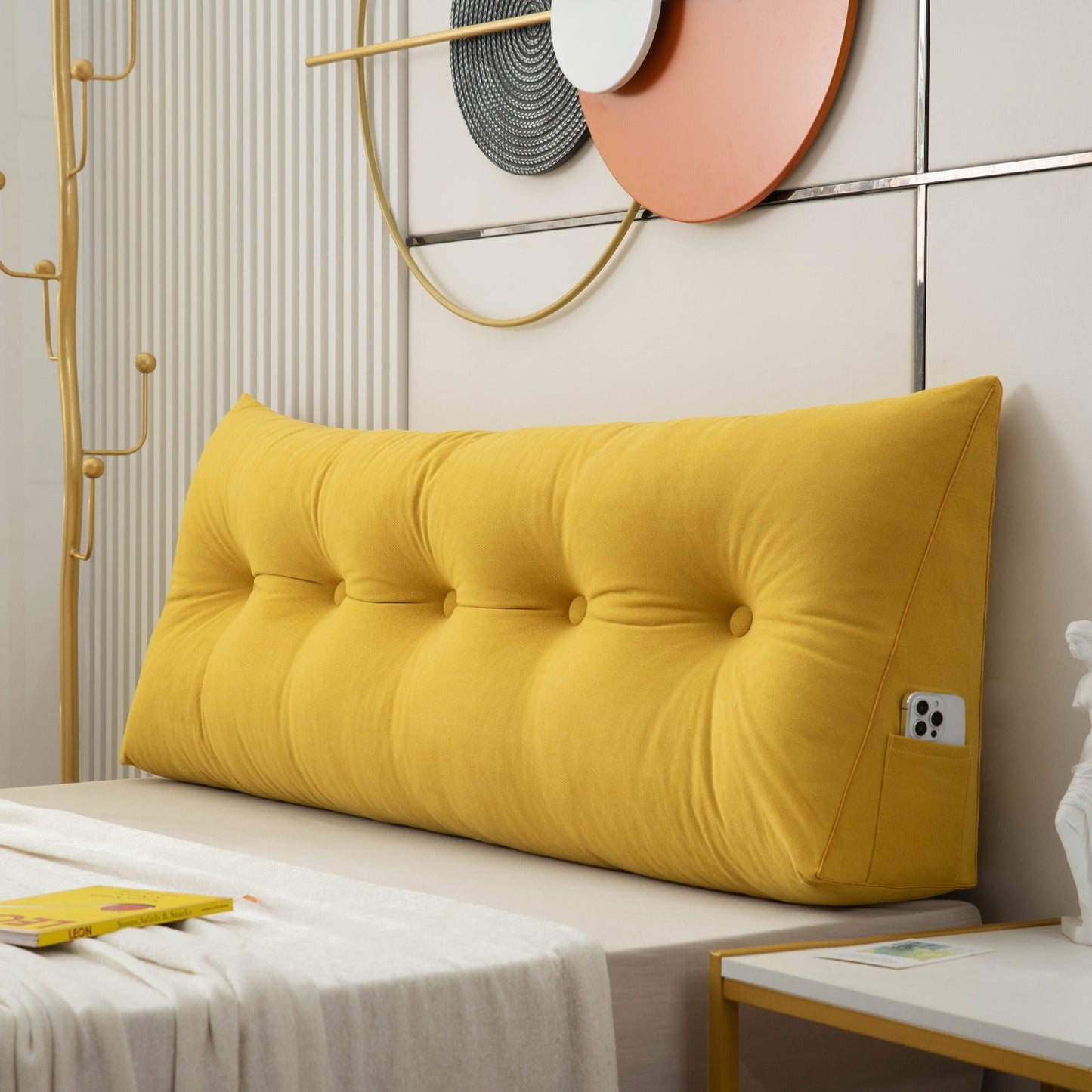 Chic Collection | Bed Wedge Pillow with Ergonomic Support & Side Pocket | Alleviate Back and Neck Pain for Ultimate Comfort 4