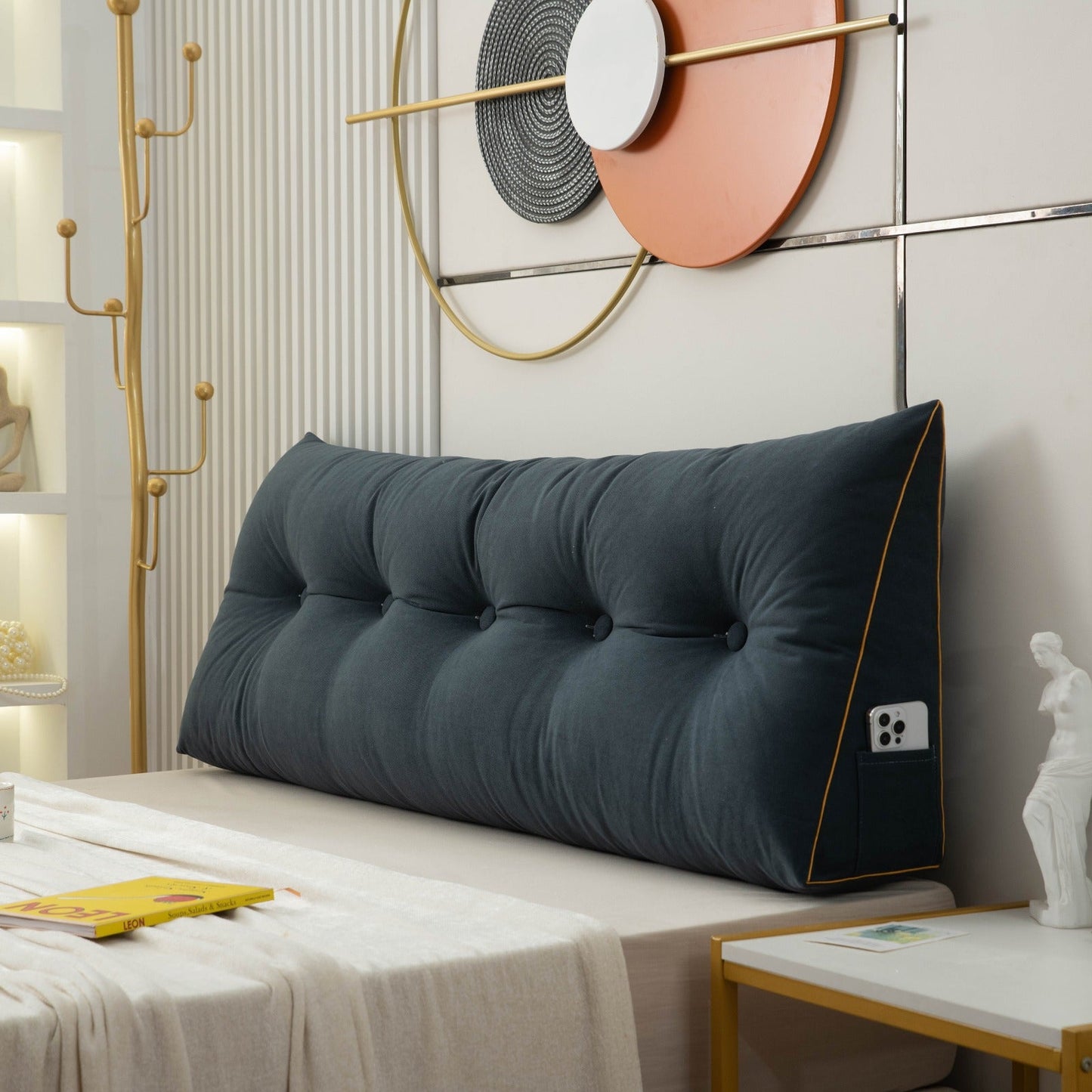 Chic Collection | Bed Wedge Pillow with Ergonomic Support & Side Pocket | Alleviate Back and Neck Pain for Ultimate Comfort 7