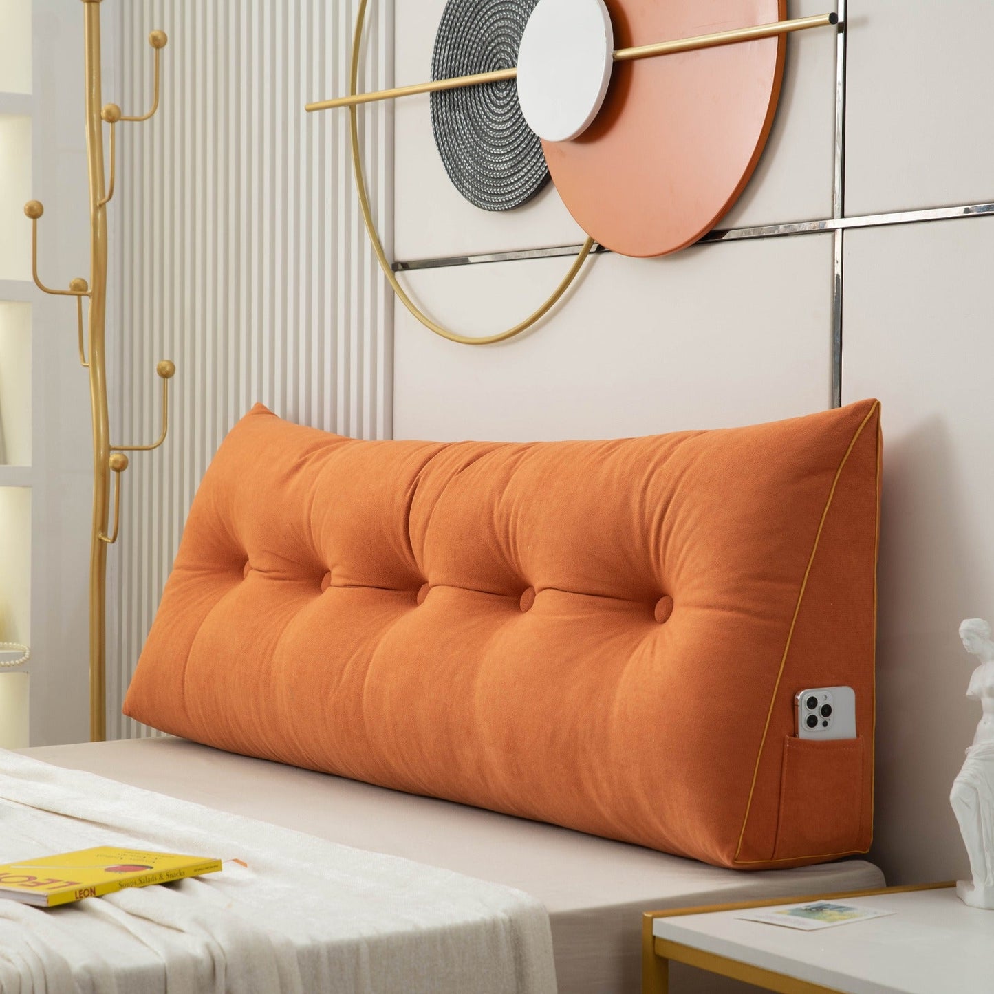 Chic Collection | Bed Wedge Pillow with Ergonomic Support & Side Pocket | Alleviate Back and Neck Pain for Ultimate Comfort 8