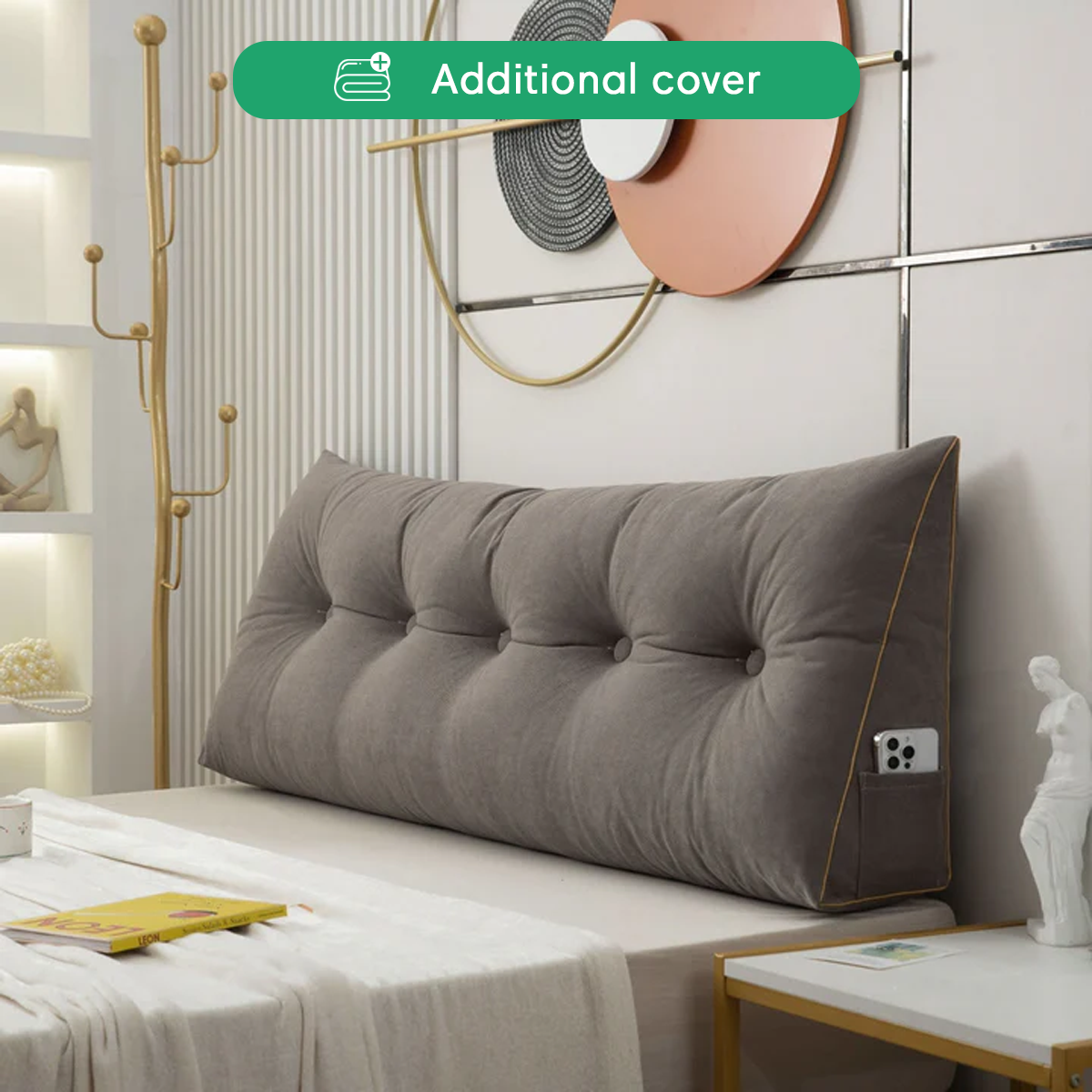 Chic Wedge Pillow Cover | Durable & Removable Design in 11 Colors | Custom Fit for Easy Style Change 0