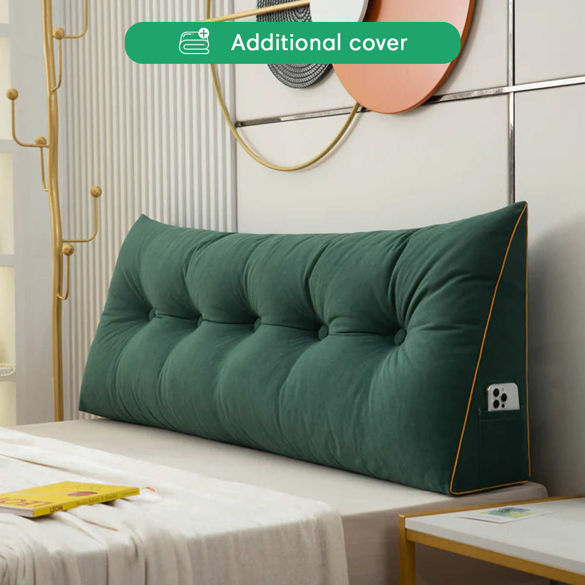 Chic Wedge Pillow Cover | Durable & Removable Design in 11 Colors | Custom Fit for Easy Style Change 1