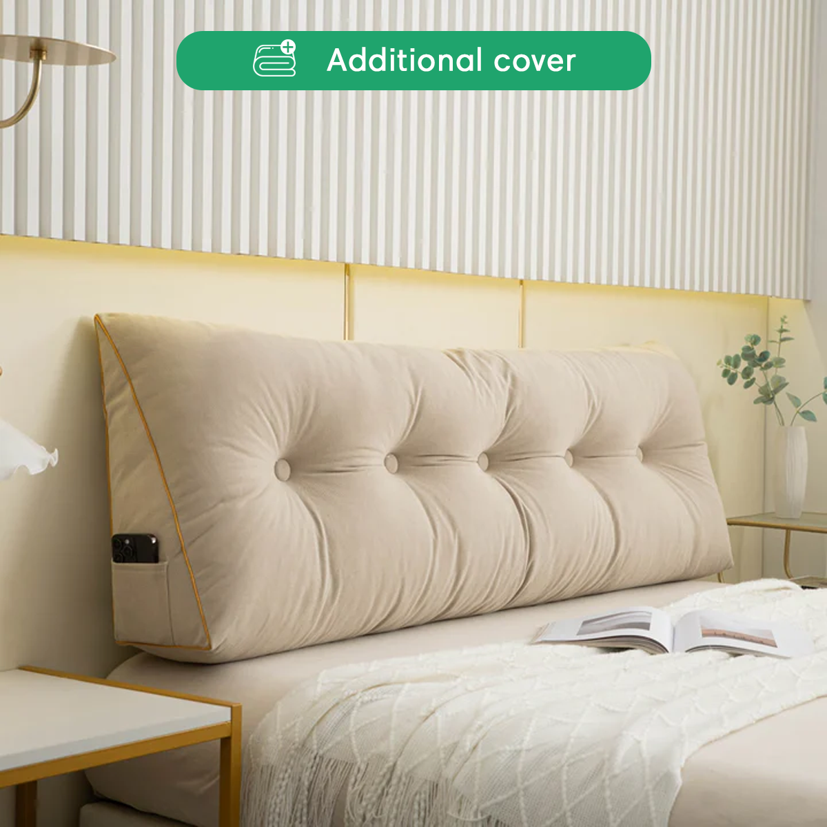 Chic Wedge Pillow Cover | Durable & Removable Design in 11 Colors | Custom Fit for Easy Style Change 3