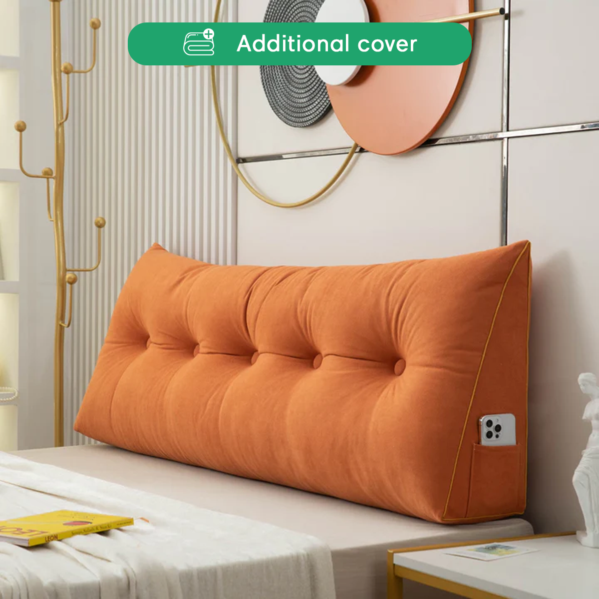 Chic Wedge Pillow Cover | Durable & Removable Design in 11 Colors | Custom Fit for Easy Style Change 4