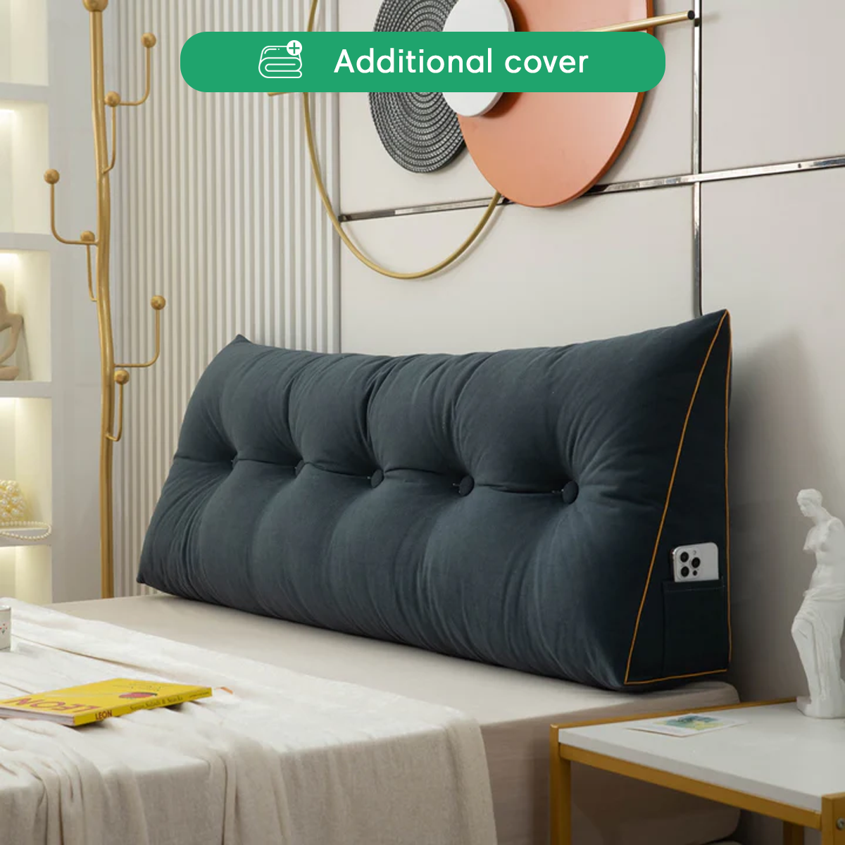 Chic Wedge Pillow Cover | Durable & Removable Design in 11 Colors | Custom Fit for Easy Style Change 5