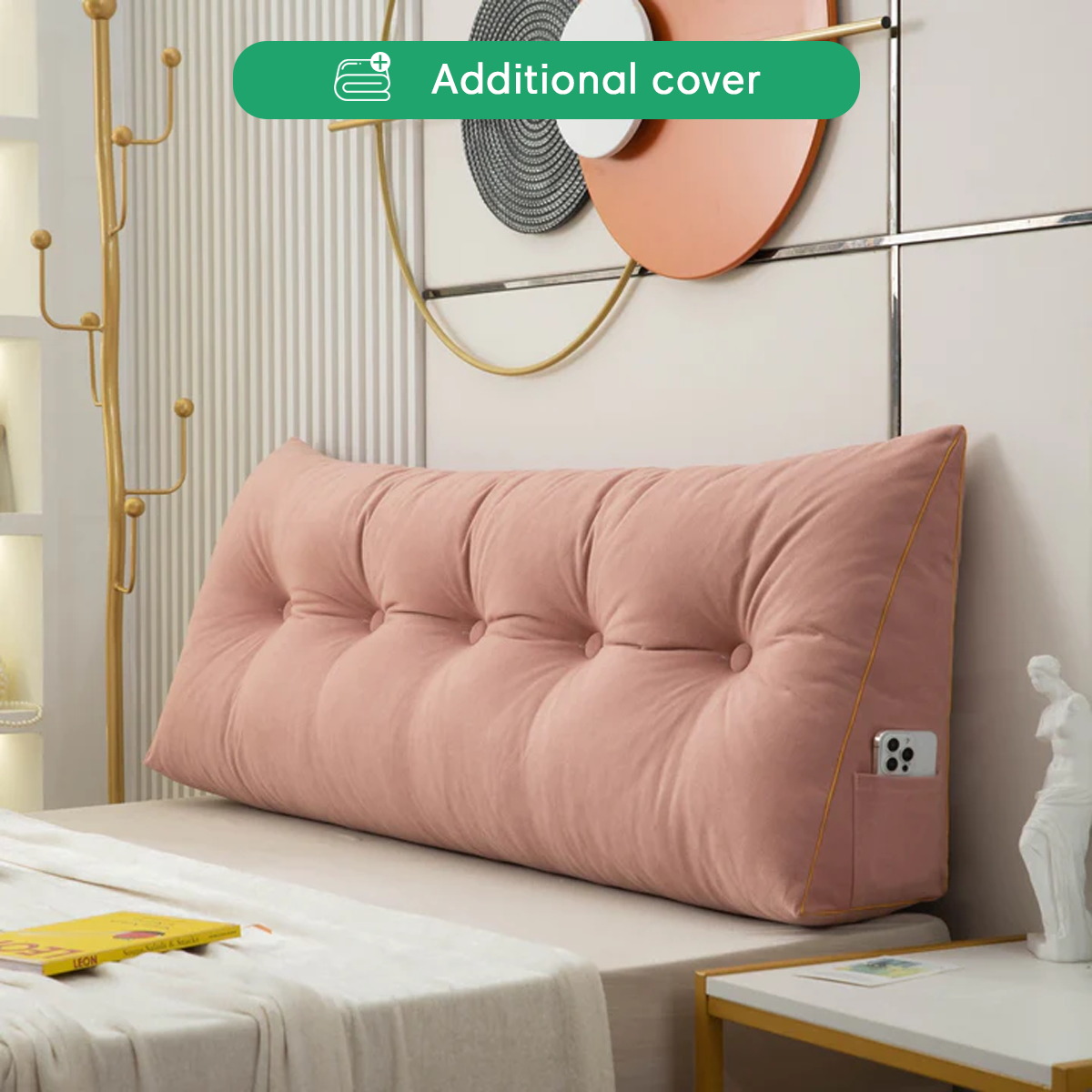 Chic Wedge Pillow Cover | Durable & Removable Design in 11 Colors | Custom Fit for Easy Style Change 6