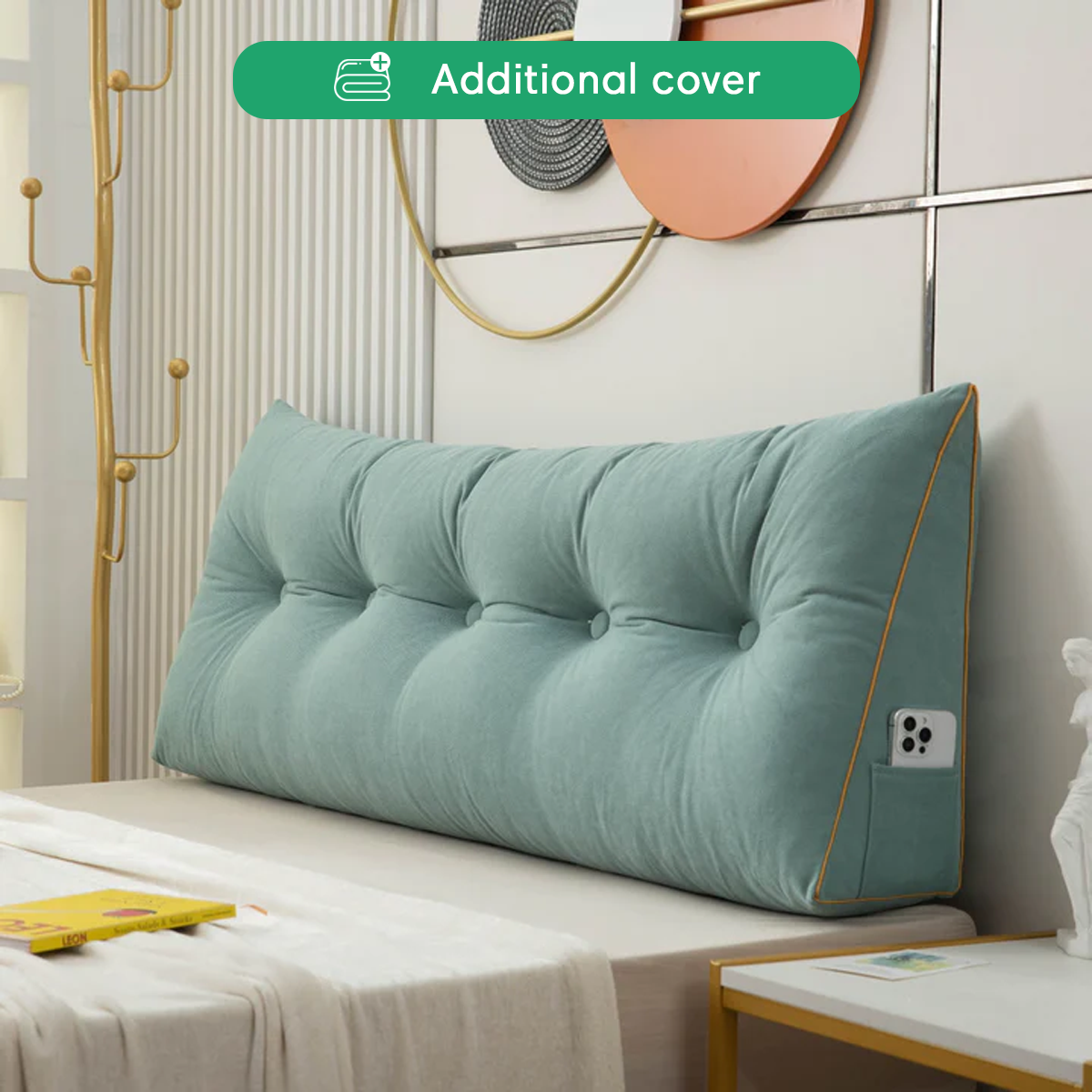 Chic Wedge Pillow Cover | Durable & Removable Design in 11 Colors | Custom Fit for Easy Style Change 7