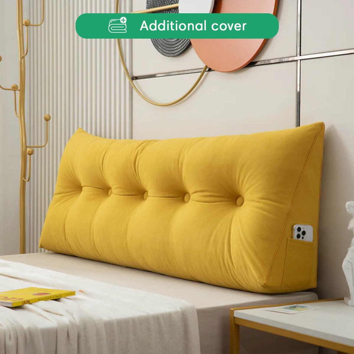 Chic Wedge Pillow Cover | Durable & Removable Design in 11 Colors | Custom Fit for Easy Style Change 8