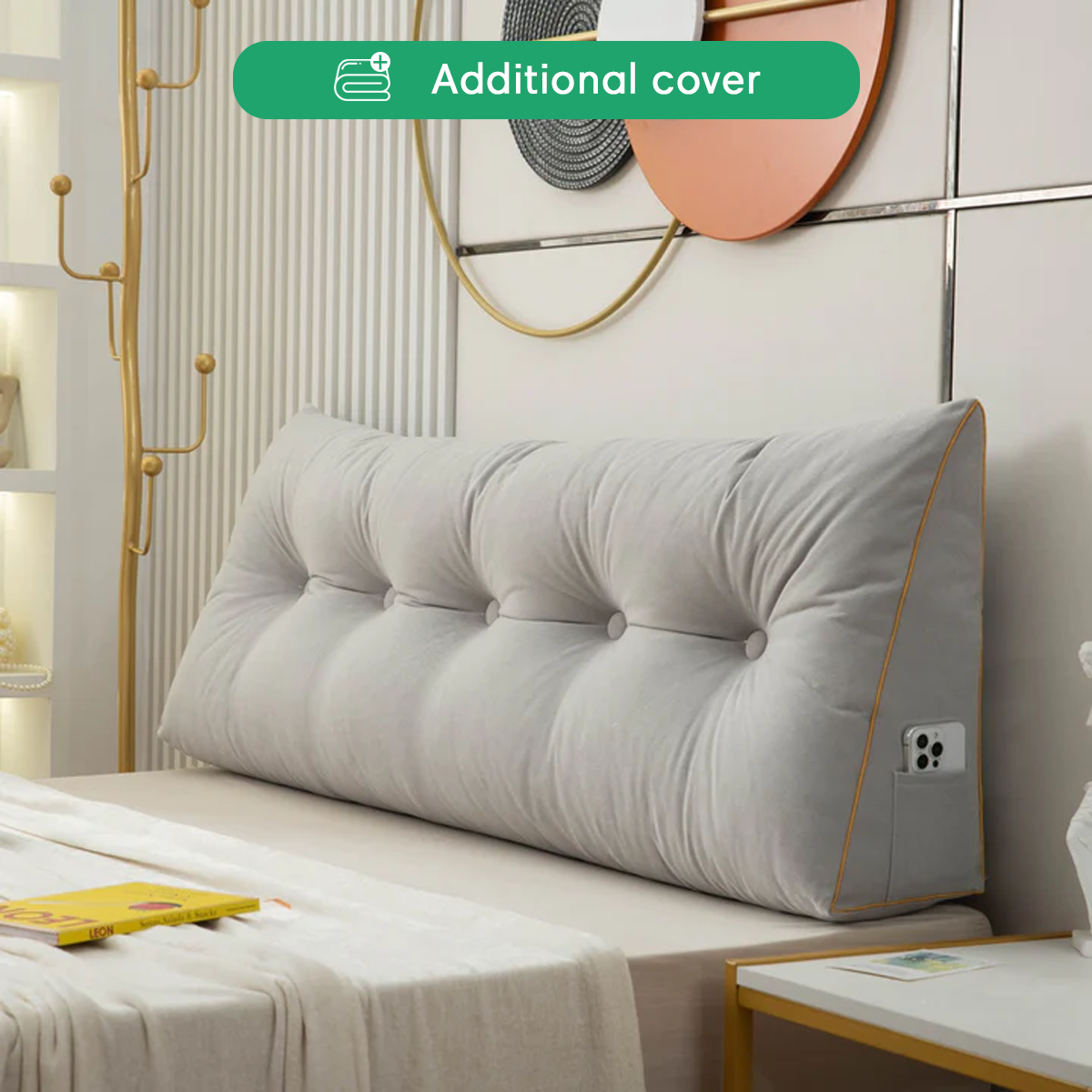 Chic Wedge Pillow Cover | Durable & Removable Design in 11 Colors | Custom Fit for Easy Style Change 9