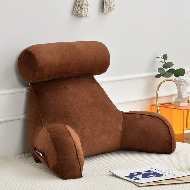 Comfort Haven | Backrest Pillow with Adjustable Headrest & Soft Velour Cover | Ultimate Bed Backrest Support for Neck and Back Relief 6