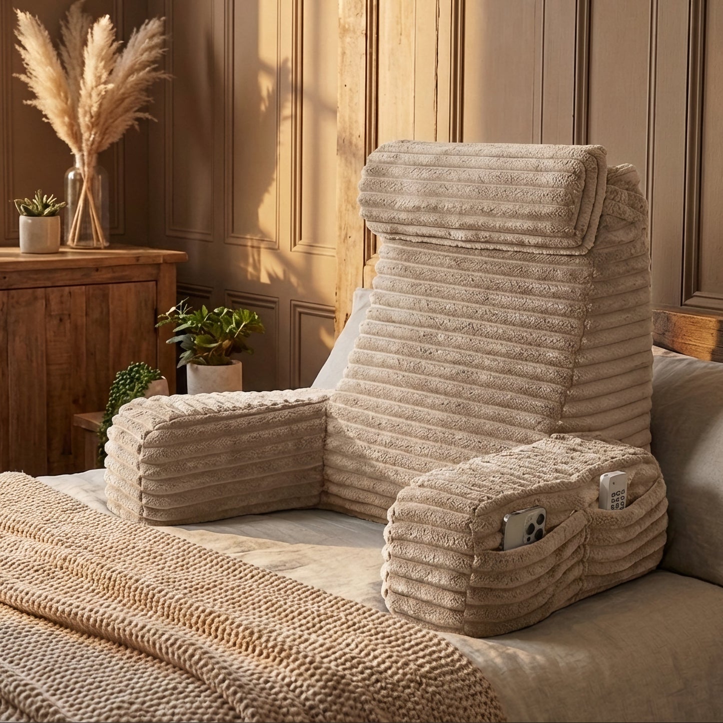 Comfort Haven | Backrest Pillow with Adjustable Headrest & Supportive Arms | Cushion for Ultimate Relaxation 5