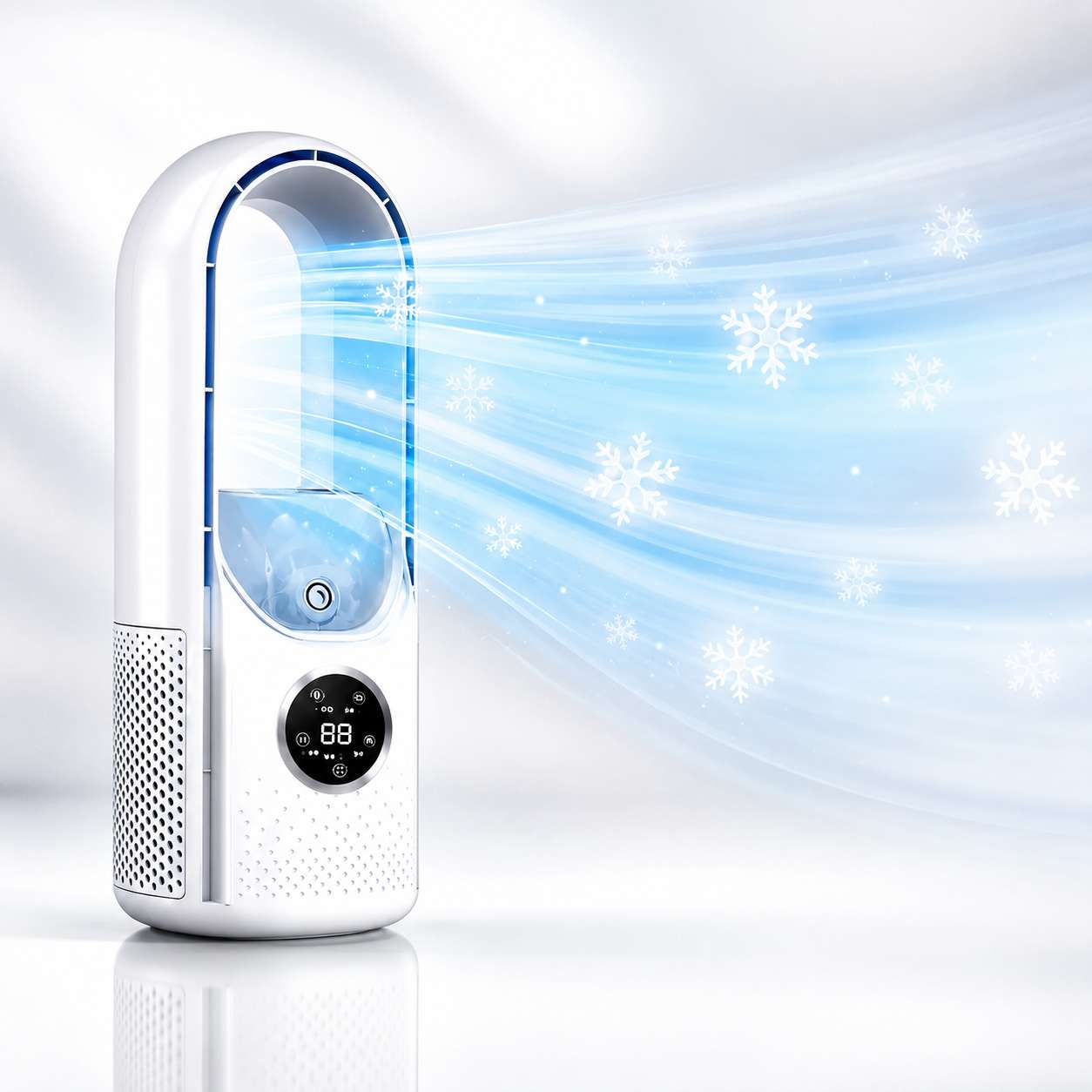Compact Bladeless Air Cooler with Humidifier | Portable Design for Home and Office Comfort 0