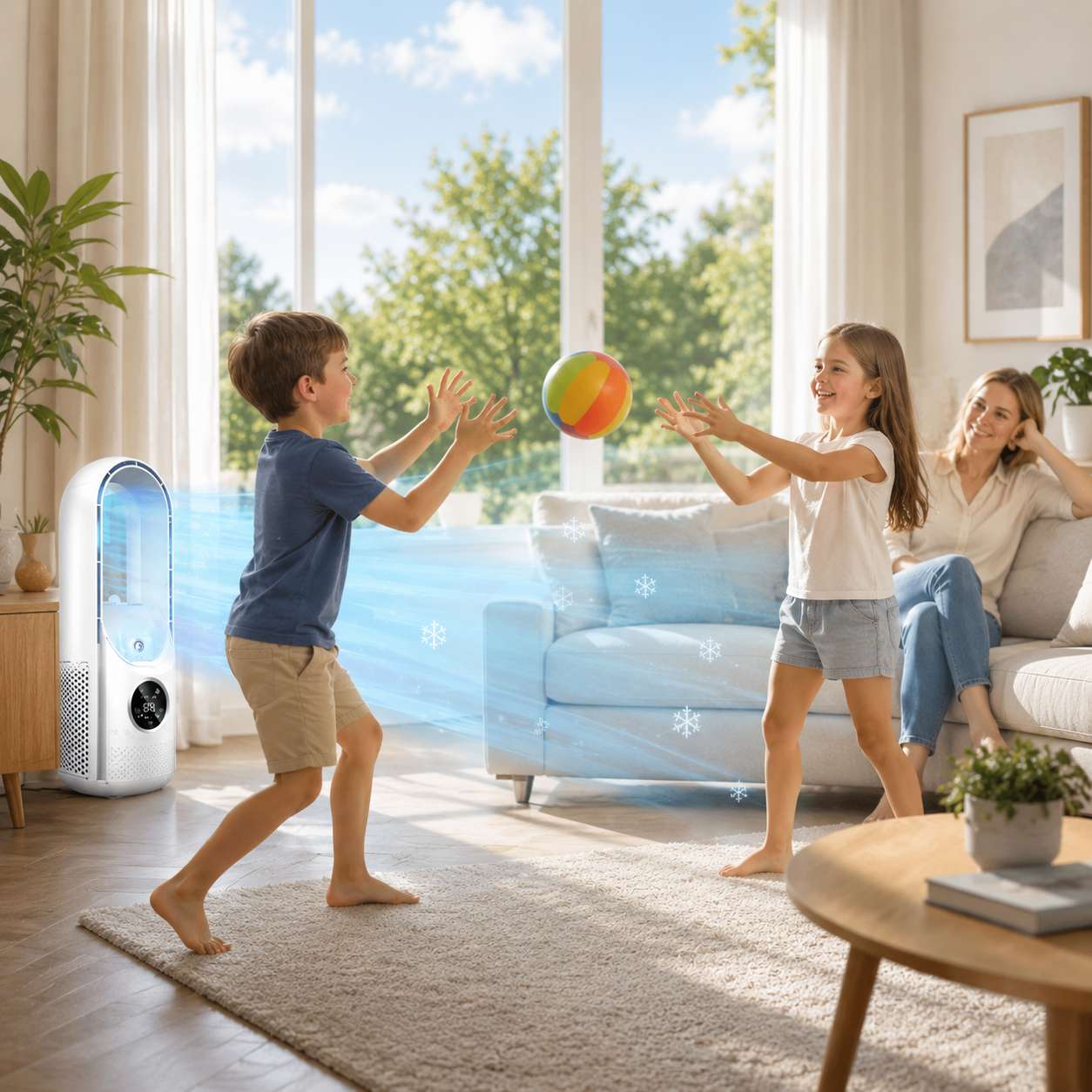 Compact Bladeless Air Cooler with Humidifier | Portable Design for Home and Office Comfort 2