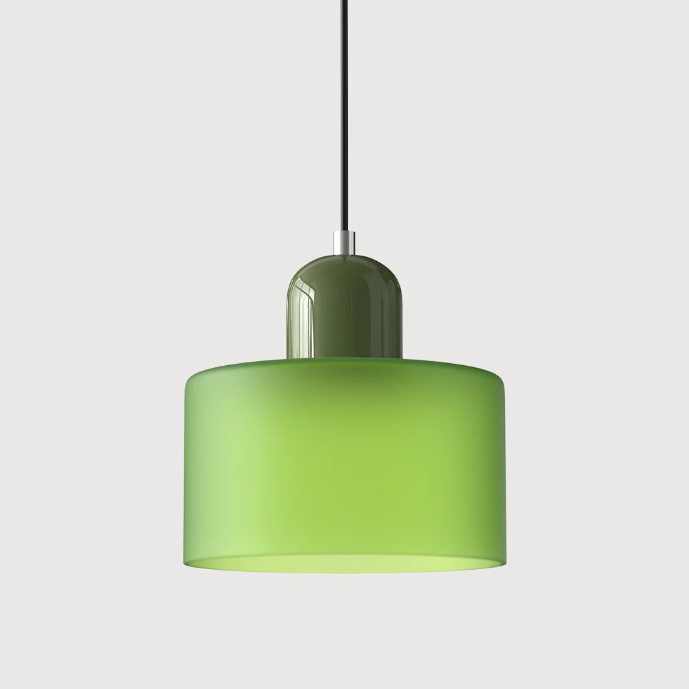 Cylindrical Pendant Lamp | Glass Pendant Lighting with Adjustable Height | Modern Design for Elegant Kitchen Illumination 10