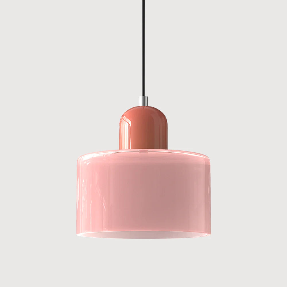 Cylindrical Pendant Lamp | Glass Pendant Lighting with Adjustable Height | Modern Design for Elegant Kitchen Illumination 11