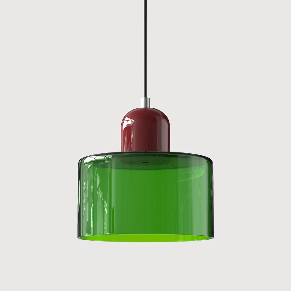 Cylindrical Pendant Lamp | Glass Pendant Lighting with Adjustable Height | Modern Design for Elegant Kitchen Illumination 12