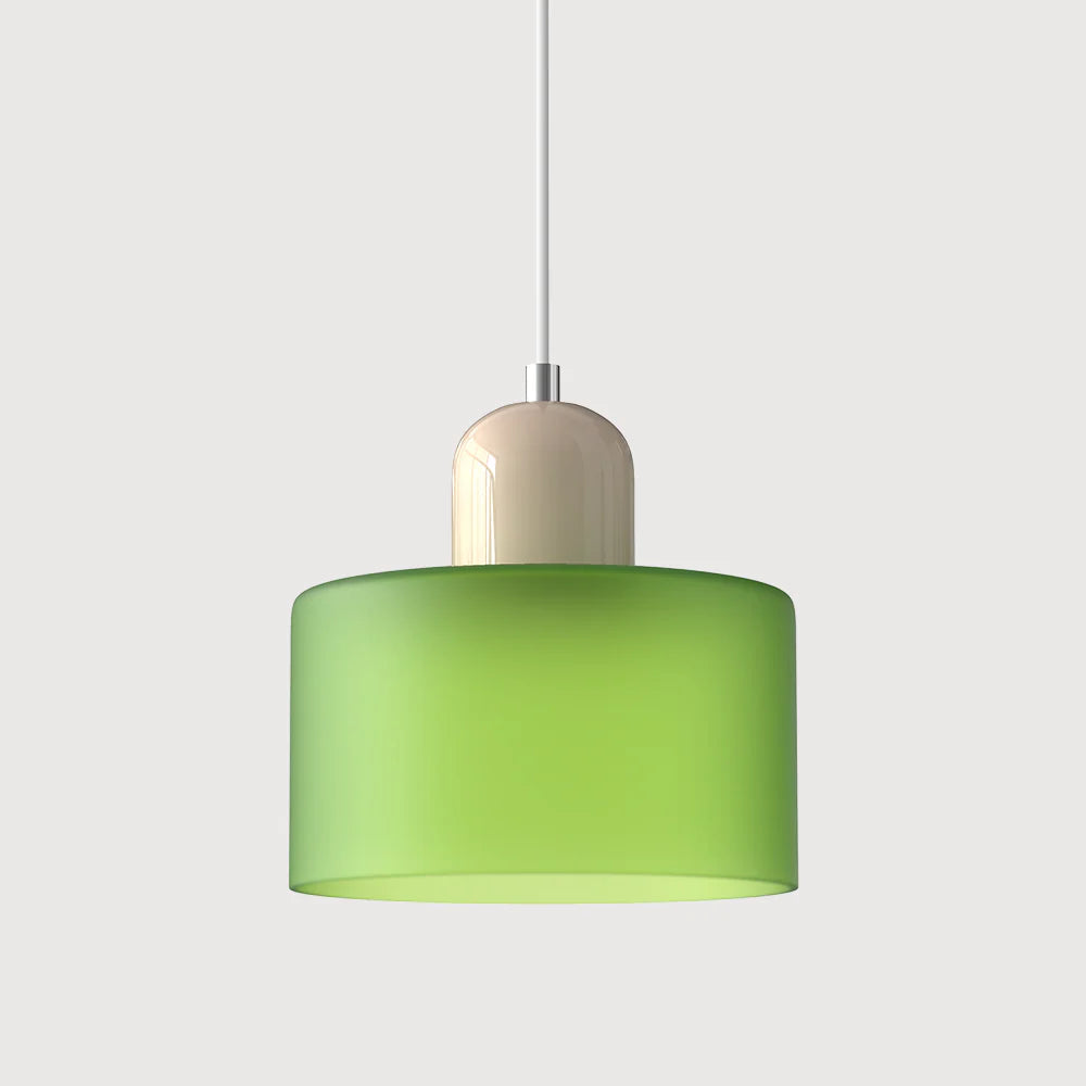 Cylindrical Pendant Lamp | Glass Pendant Lighting with Adjustable Height | Modern Design for Elegant Kitchen Illumination 14