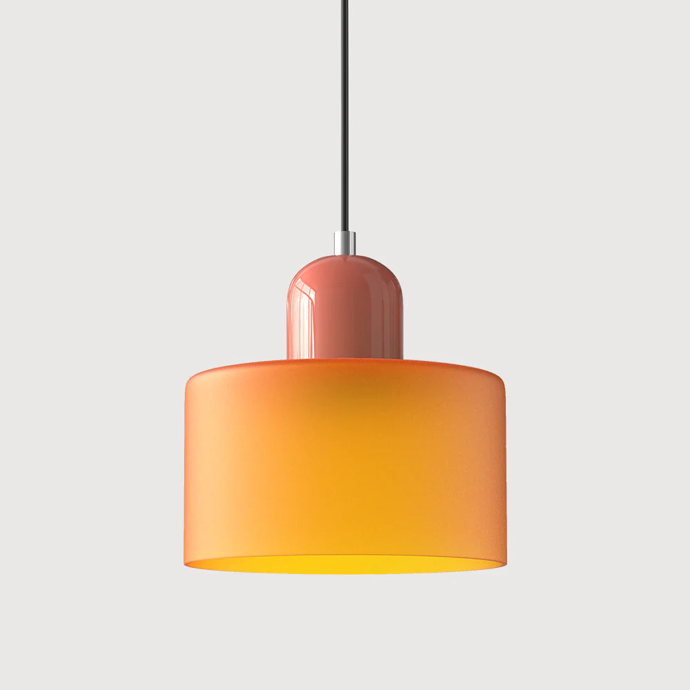 Cylindrical Pendant Lamp | Glass Pendant Lighting with Adjustable Height | Modern Design for Elegant Kitchen Illumination 15