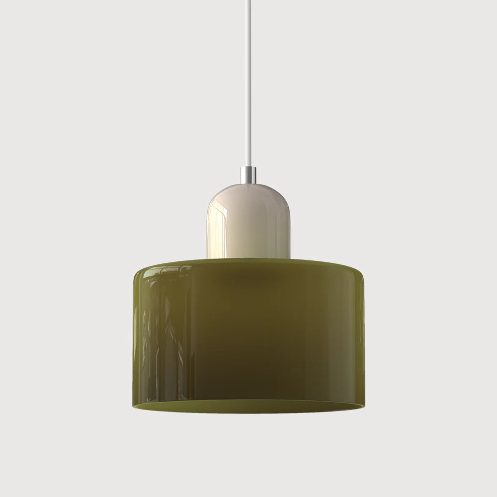 Cylindrical Pendant Lamp | Glass Pendant Lighting with Adjustable Height | Modern Design for Elegant Kitchen Illumination 16