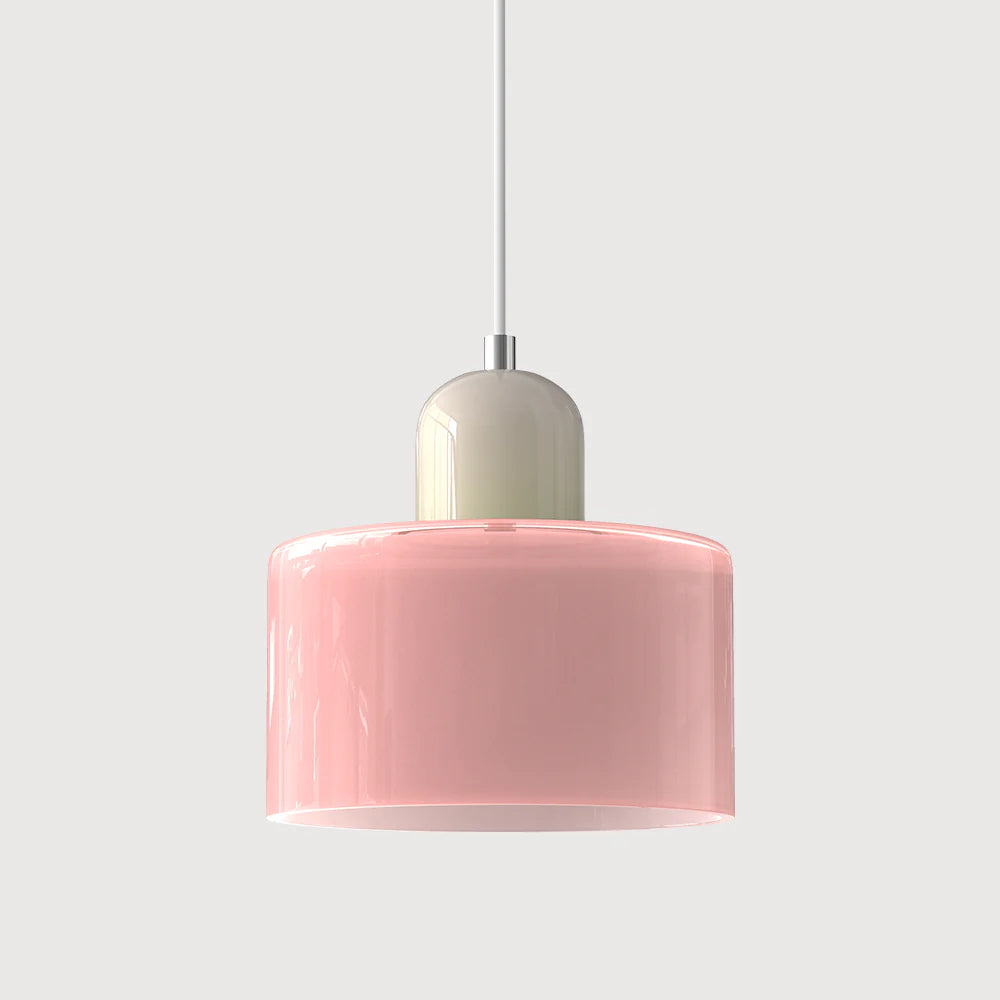 Cylindrical Pendant Lamp | Glass Pendant Lighting with Adjustable Height | Modern Design for Elegant Kitchen Illumination 17