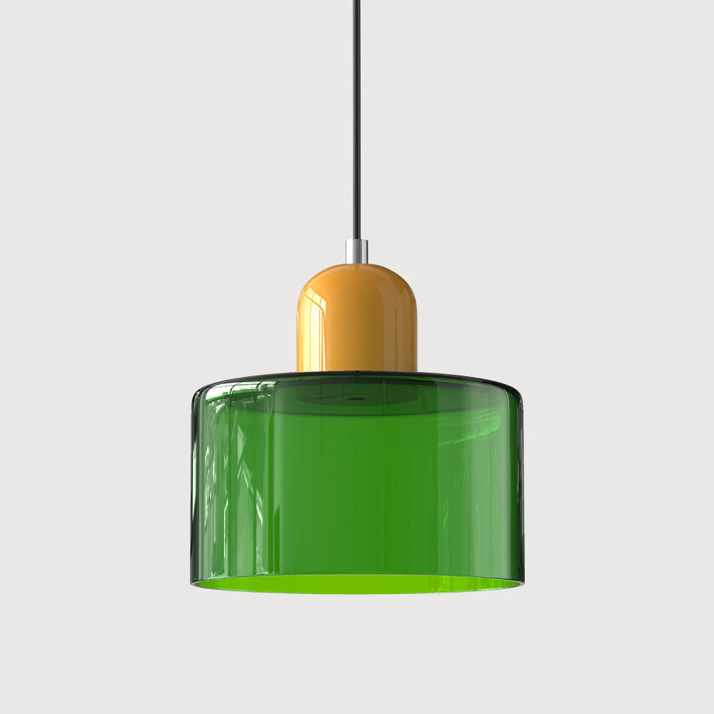Cylindrical Pendant Lamp | Glass Pendant Lighting with Adjustable Height | Modern Design for Elegant Kitchen Illumination 19