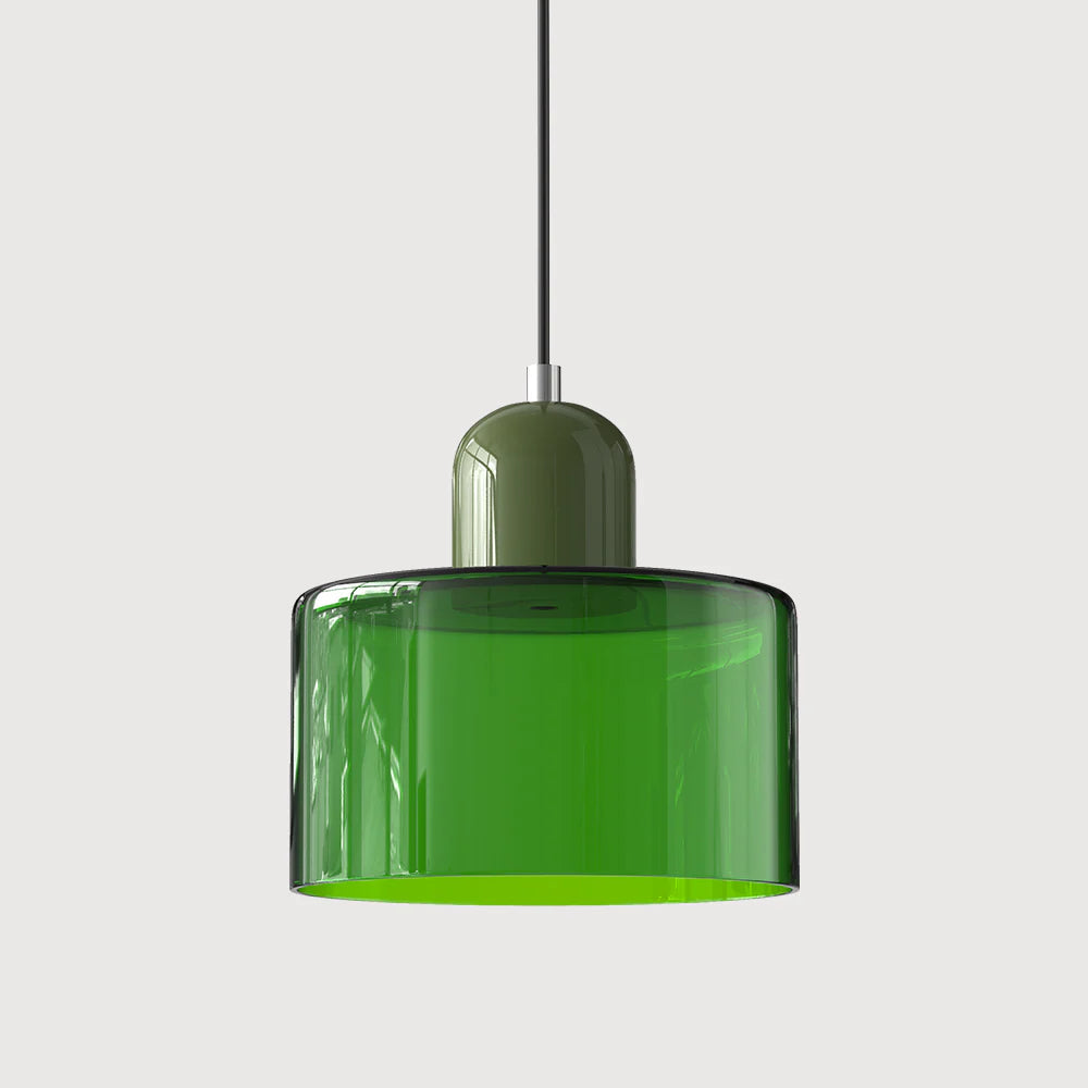 Cylindrical Pendant Lamp | Glass Pendant Lighting with Adjustable Height | Modern Design for Elegant Kitchen Illumination 21
