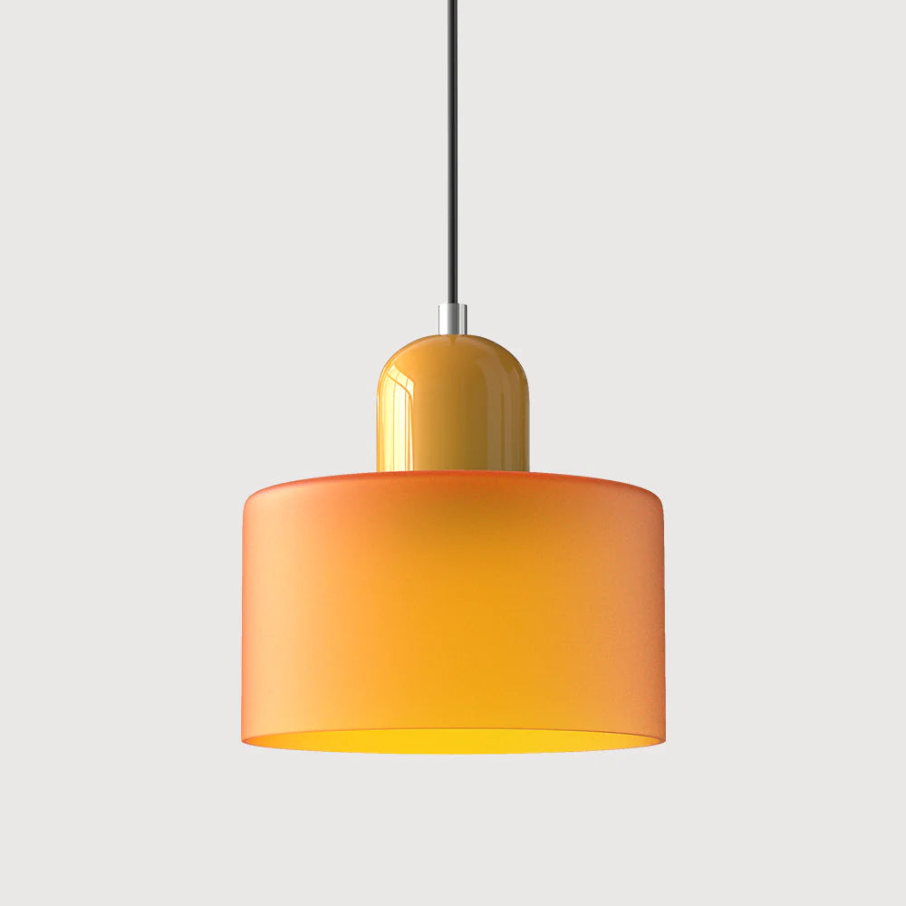 Cylindrical Pendant Lamp | Glass Pendant Lighting with Adjustable Height | Modern Design for Elegant Kitchen Illumination 24