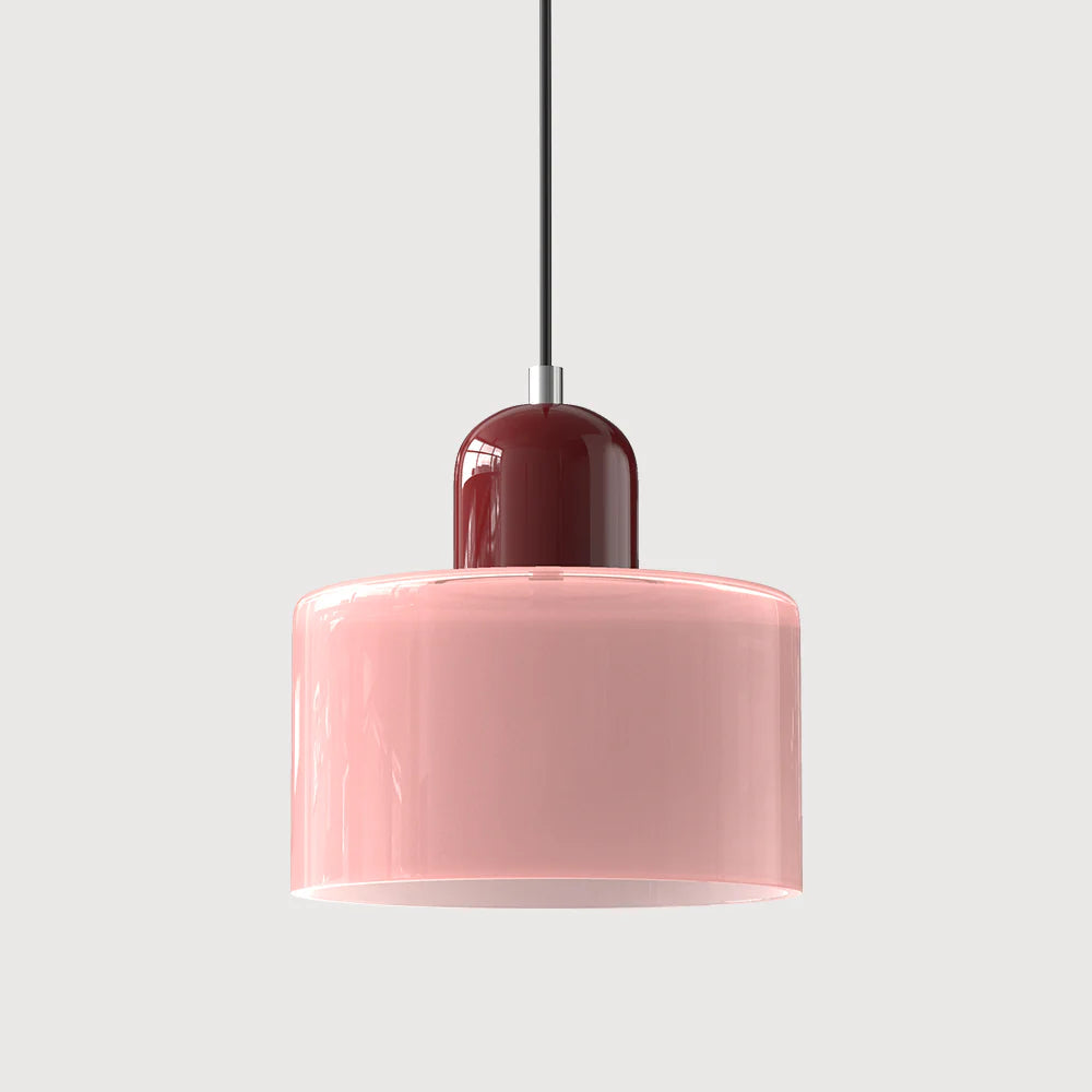 Cylindrical Pendant Lamp | Glass Pendant Lighting with Adjustable Height | Modern Design for Elegant Kitchen Illumination 26