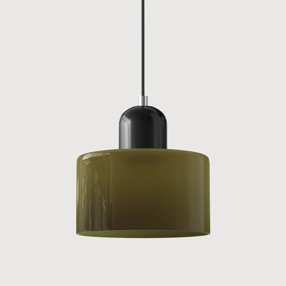 Cylindrical Pendant Lamp | Glass Pendant Lighting with Adjustable Height | Modern Design for Elegant Kitchen Illumination 27