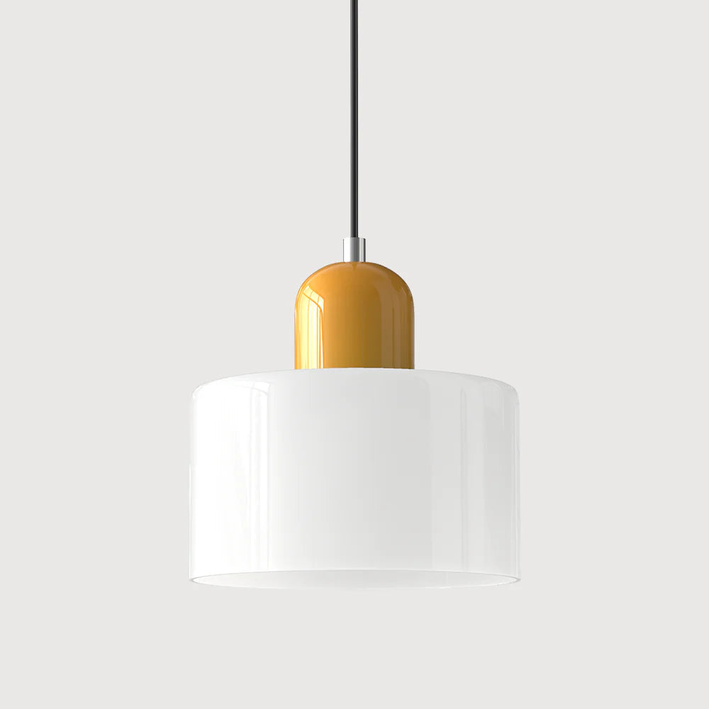 Cylindrical Pendant Lamp | Glass Pendant Lighting with Adjustable Height | Modern Design for Elegant Kitchen Illumination 28
