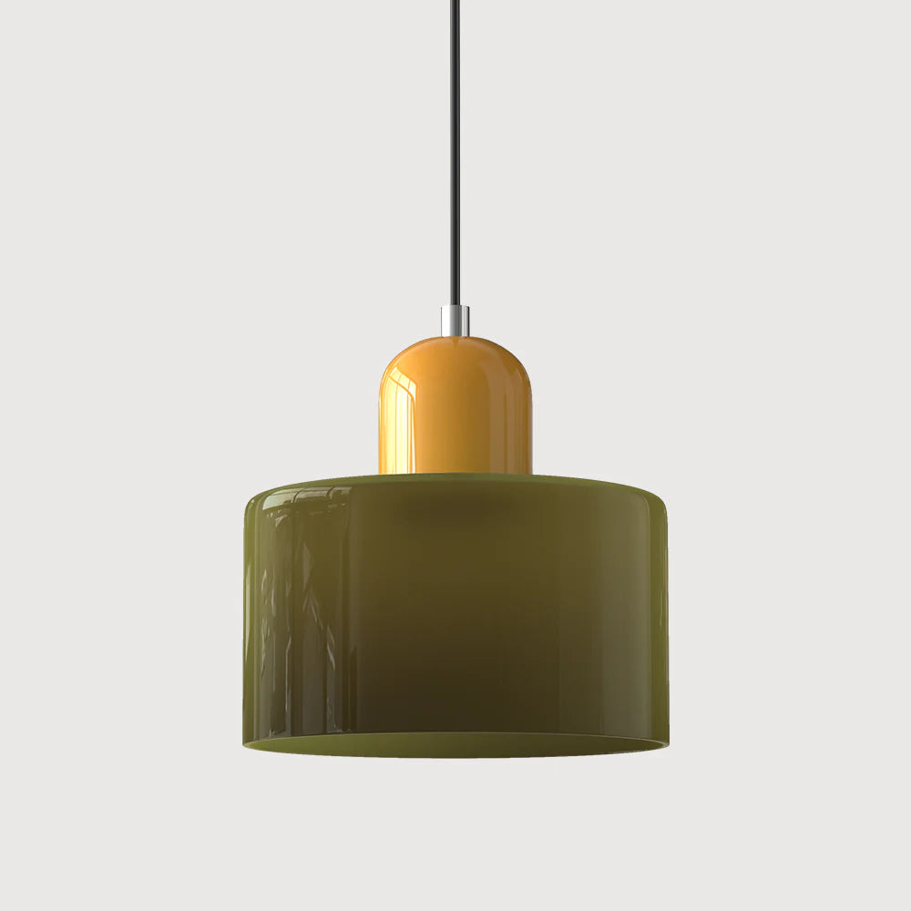 Cylindrical Pendant Lamp | Glass Pendant Lighting with Adjustable Height | Modern Design for Elegant Kitchen Illumination 29