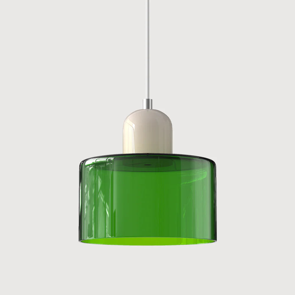 Cylindrical Pendant Lamp | Glass Pendant Lighting with Adjustable Height | Modern Design for Elegant Kitchen Illumination 30