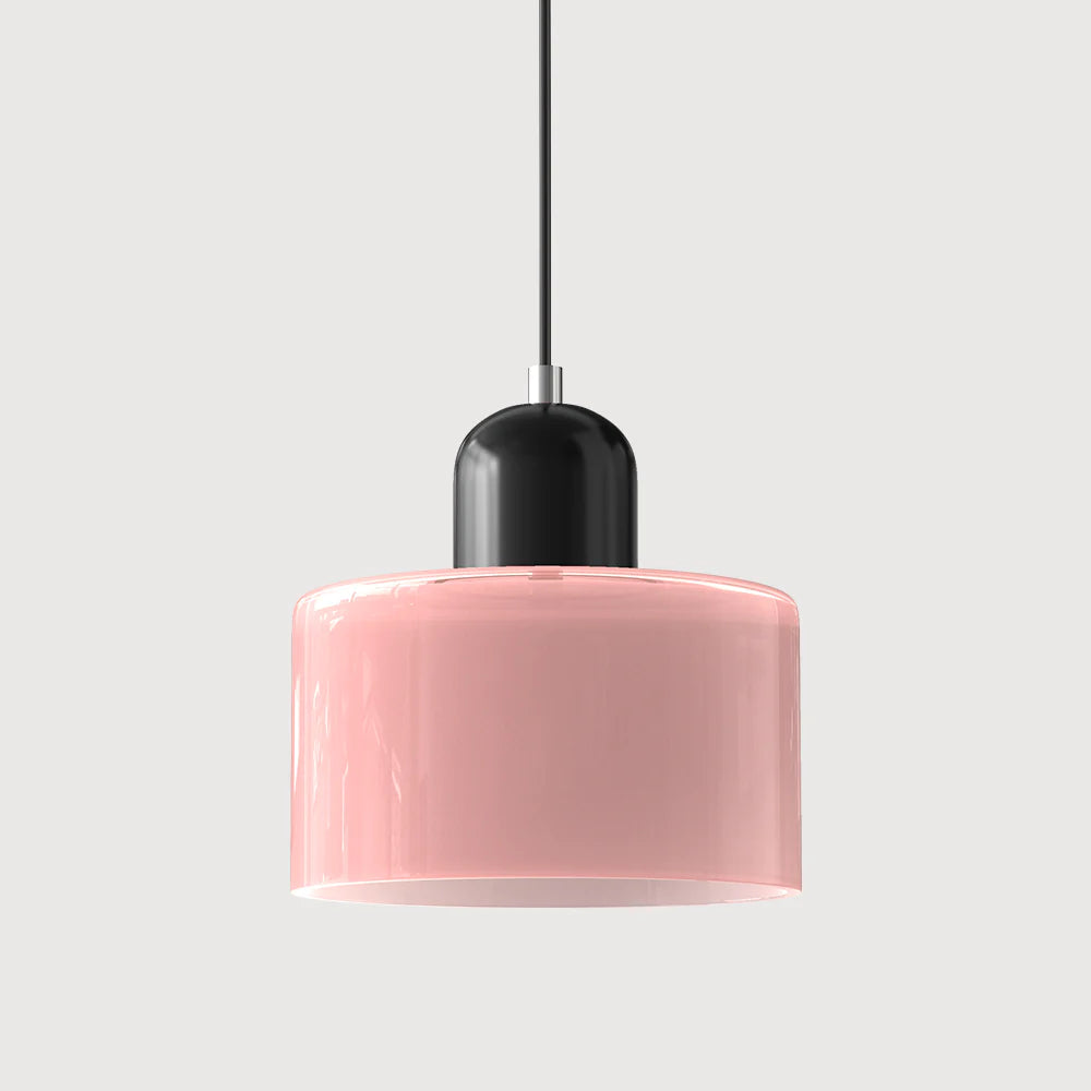 Cylindrical Pendant Lamp | Glass Pendant Lighting with Adjustable Height | Modern Design for Elegant Kitchen Illumination 35