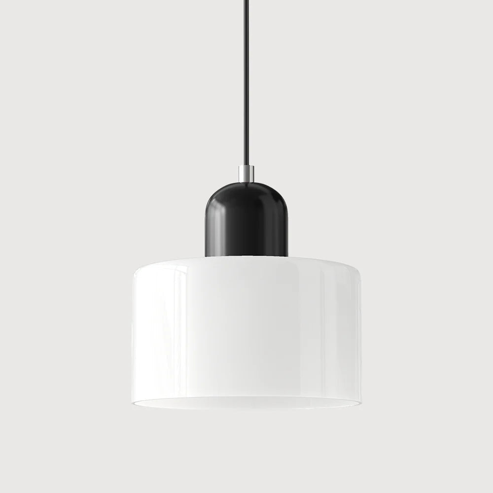 Cylindrical Pendant Lamp | Glass Pendant Lighting with Adjustable Height | Modern Design for Elegant Kitchen Illumination 7
