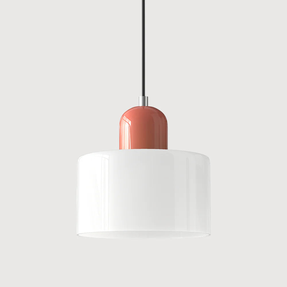Cylindrical Pendant Lamp | Glass Pendant Lighting with Adjustable Height | Modern Design for Elegant Kitchen Illumination 8