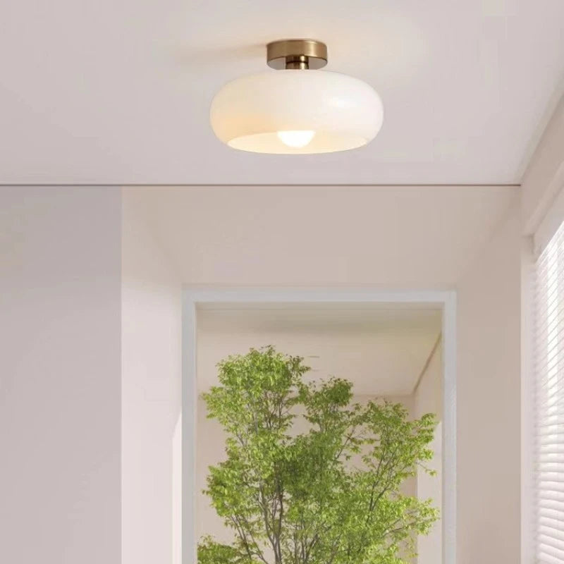 Elegant Ceiling Lamp | Flush Mount Ceiling Light with Rounded Glass Shade | Versatile Lighting for Home and Commercial Spaces 5