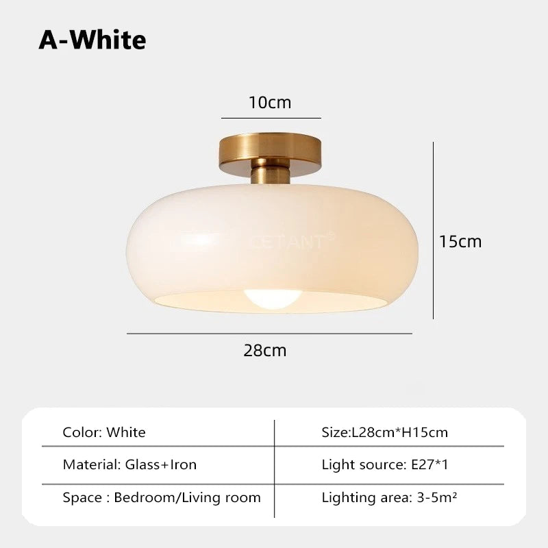 Elegant Ceiling Lamp | Flush Mount Ceiling Light with Rounded Glass Shade | Versatile Lighting for Home and Commercial Spaces 7