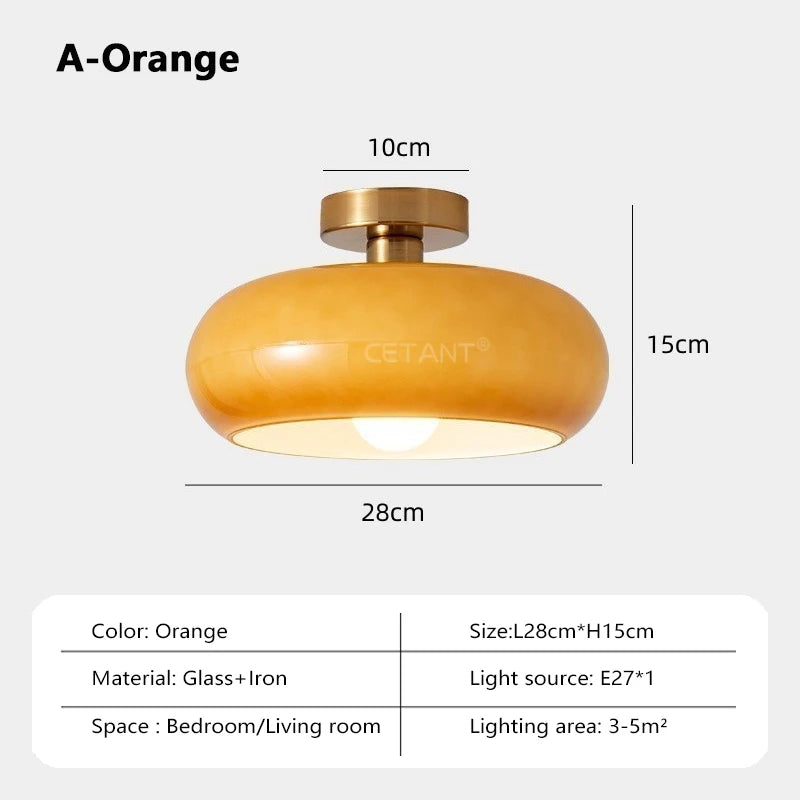 Elegant Ceiling Lamp | Flush Mount Ceiling Light with Rounded Glass Shade | Versatile Lighting for Home and Commercial Spaces 8
