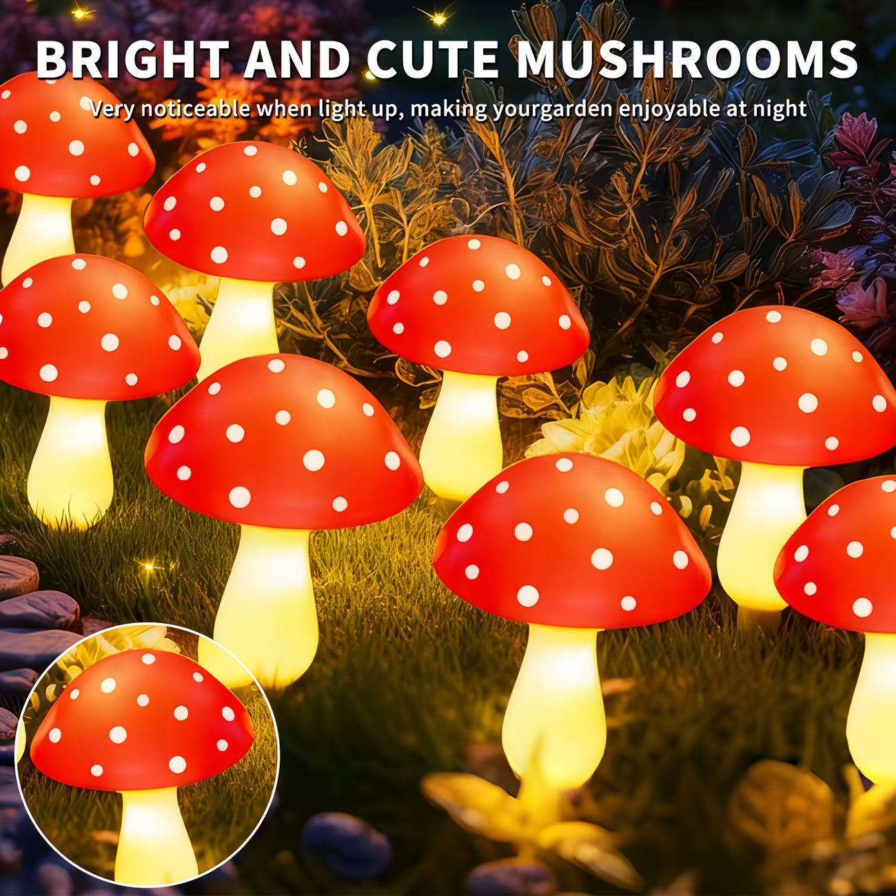 Garden Glow | Solar Garden Lights with 12 Lighting Modes | Waterproof Design for Enchanting Outdoor Ambiance 7