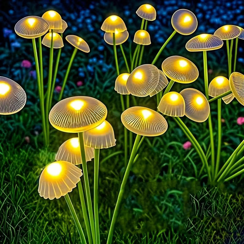 Garden Glow | Solar Garden Lights with Unique Jellyfish & Mushroom Design | Enchanting Outdoor Decor for Magical Spaces 2