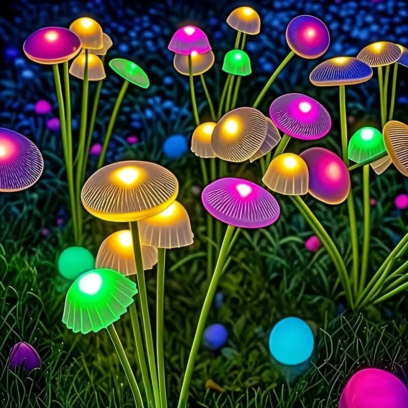 Garden Glow | Solar Garden Lights with Unique Jellyfish & Mushroom Design | Enchanting Outdoor Decor for Magical Spaces 3