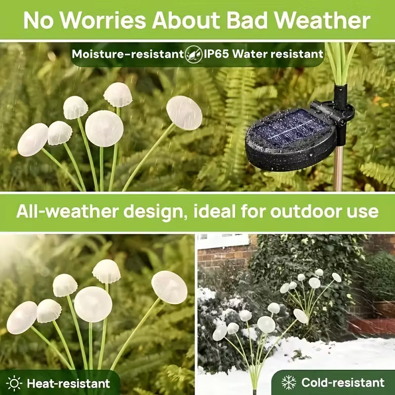 Garden Glow | Solar Garden Lights with Unique Jellyfish & Mushroom Design | Enchanting Outdoor Decor for Magical Spaces 4