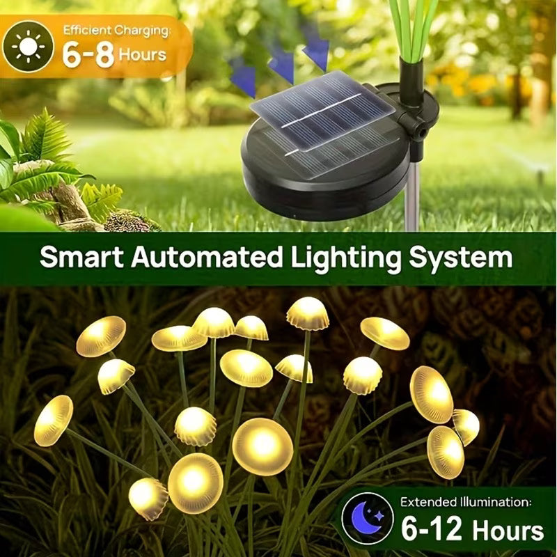 Garden Glow | Solar Garden Lights with Unique Jellyfish & Mushroom Design | Enchanting Outdoor Decor for Magical Spaces 6
