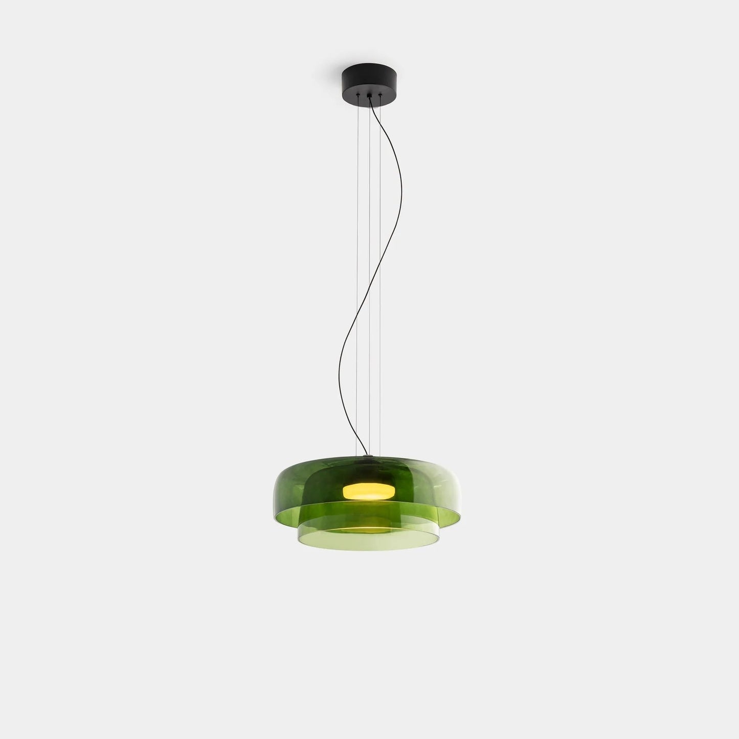 Halo | Glass Pendant Lighting with Adjustable Height & Unique Layered Design | Elegant Fixture for Kitchen Island and Dining Areas 7