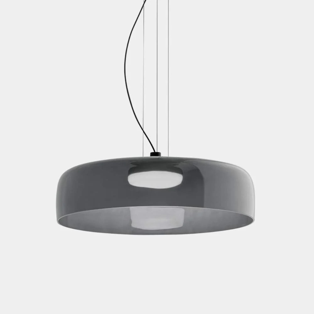 Halo | Glass Pendant Lighting with Adjustable Height & Unique Layered Design | Elegant Fixture for Kitchen Island and Dining Areas 9