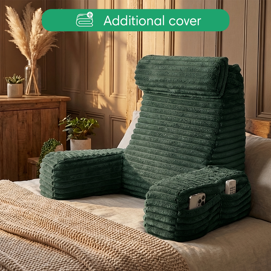 Luxury Backrest Pillow Cover | Adjustable Headrest & Machine Washable | Stylish Cushion Cover for Easy Change and Comfort 1