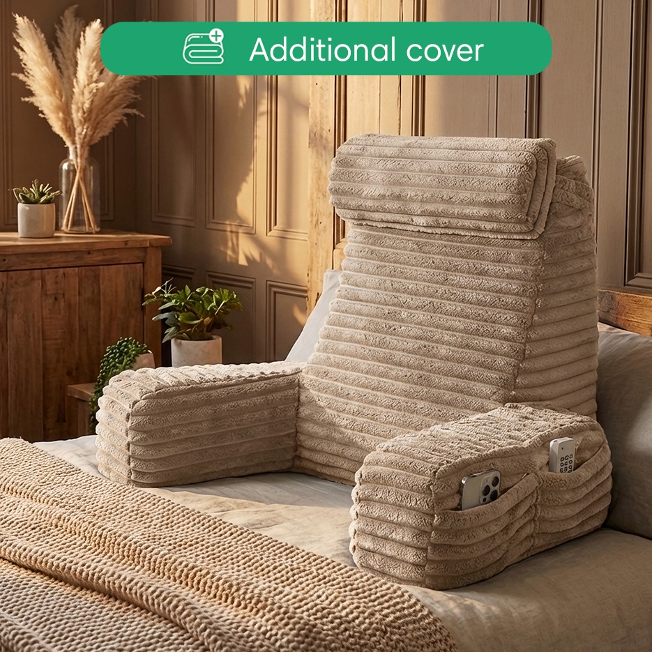 Luxury Backrest Pillow Cover | Adjustable Headrest & Machine Washable | Stylish Cushion Cover for Easy Change and Comfort 2