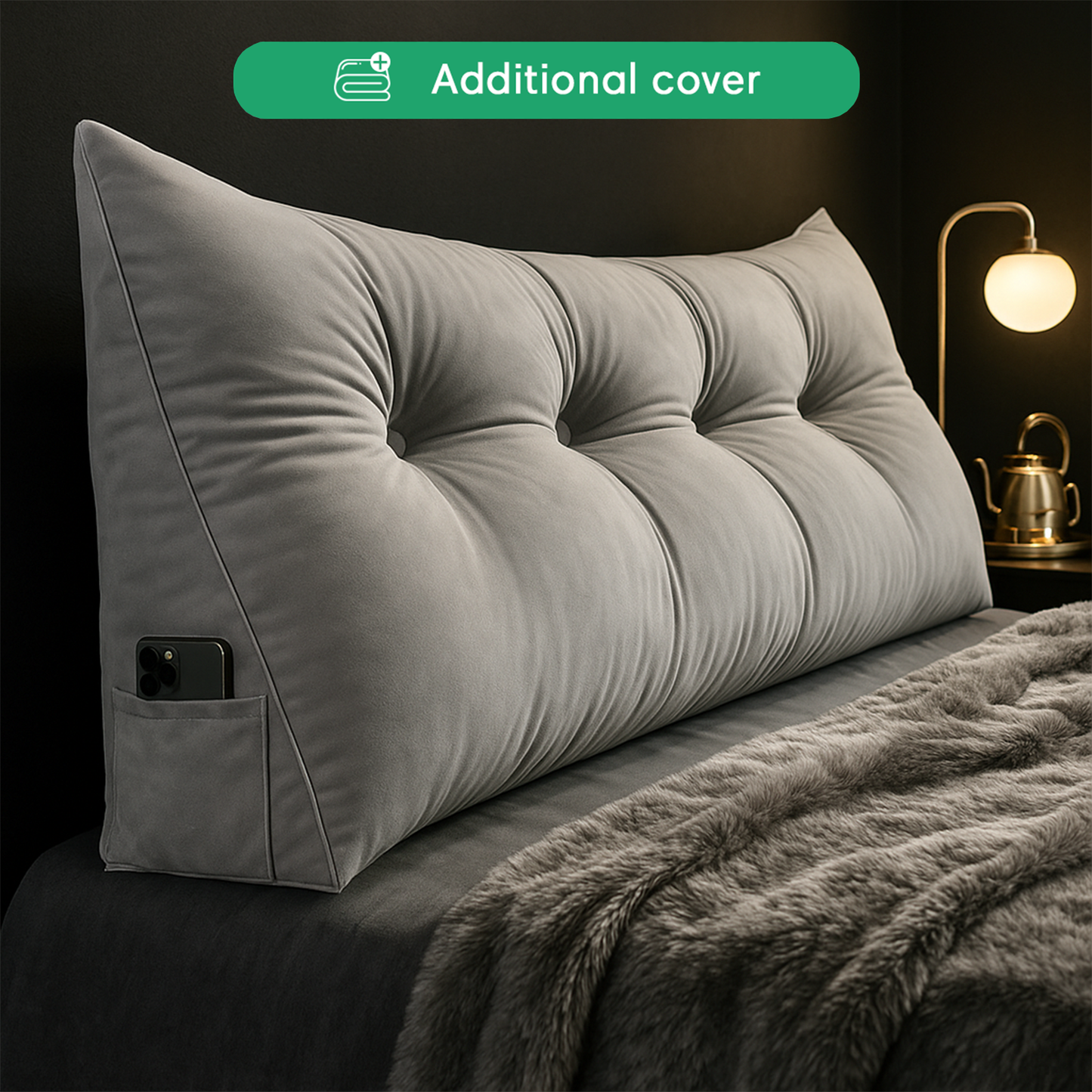 Luxury Wedge Pillow Cover | Removable & Machine Washable | 11 Color Options for Easy Style Changes 0